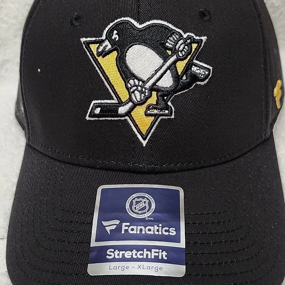 Fanatics Pittsburgh Penguins L/XL Stretchfit Hat - New